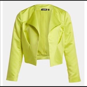 Chartreuse Green Tildon Cropped Jacket